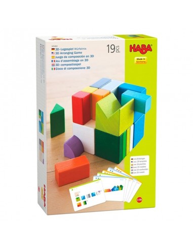 JEU ASSEMBLAGE 3D CUBES MIX BOIS HABA