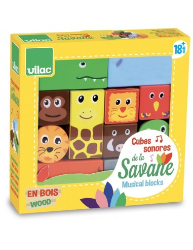 CUBES SONORES ANIMAUX DE LA SAVANE VILAC