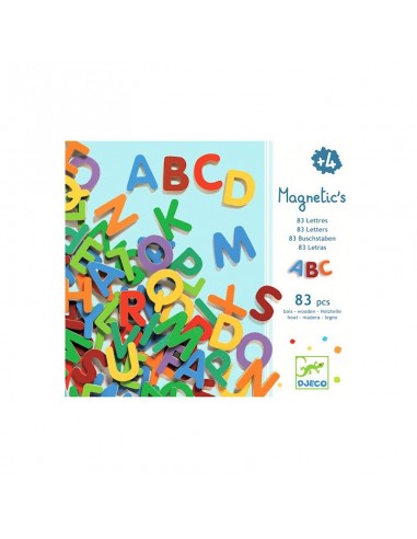 83 LETTRES MAGNETIQUES BOIS DJECO