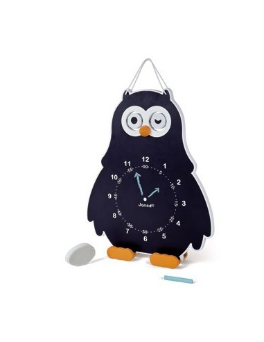 HORLOGE OWLY CLOCK EN BOIS JANOD