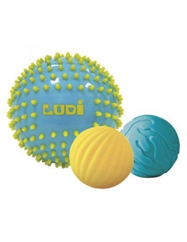 3 BALLES SENSORIELLES BLEUES