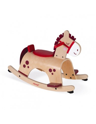 PONEY A BASCULE EN BOIS JANOD