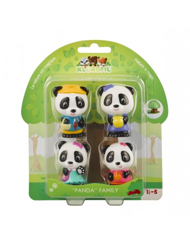 4 FIGURINES FAMILLE PANDA DES KLOROFIL