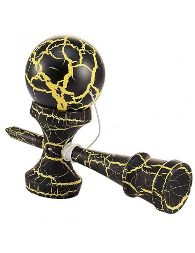 KENDAMA CRACKLE JAUNE BOULE 6CM