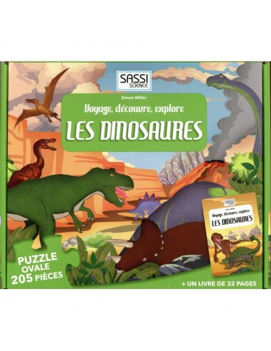 PUZZLE LES DINOSAURES + LIVRE
