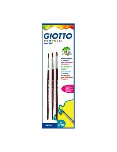 LOT DE 3 PINCEAUX POIL DE PONEY - GIOTTO