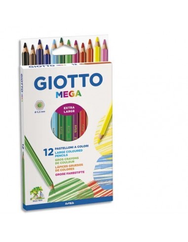 12 CRAYONS GIOTTO MEGA
