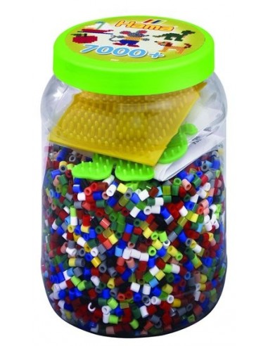 MIDI POT VERT 7000 PERLES + 2 PLAQUES