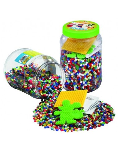 MIDI POT VERT 7000 PERLES + 2 PLAQUES