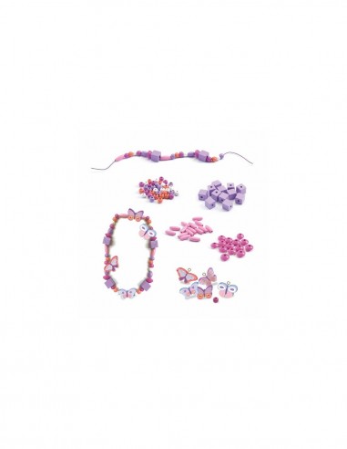 PERLES EN BOIS PAPILLONS