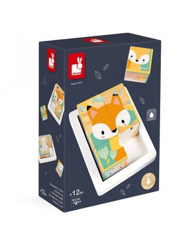 6 CUBES EN BOIS -PURE- JANOD