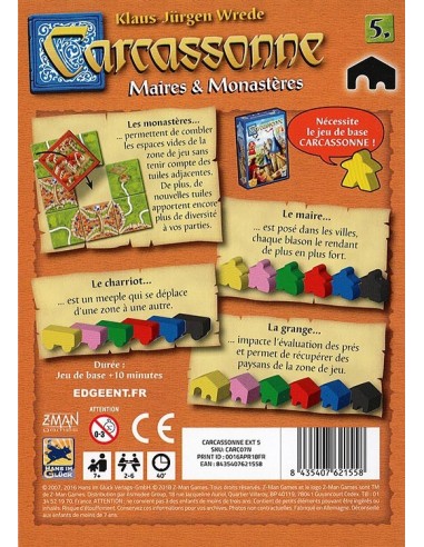 CARCASSONNE : MAIRE & MONASTÈRES