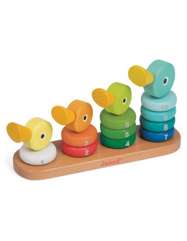 EMPILABLE FAMILLE CANARDS EN BOIS JANOD
