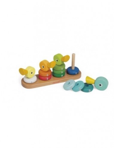 EMPILABLE FAMILLE CANARDS EN BOIS JANOD