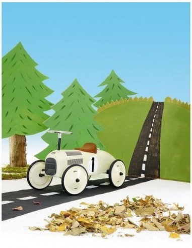 VOITURE PORTEUR VINTAGE NACRE VILAC