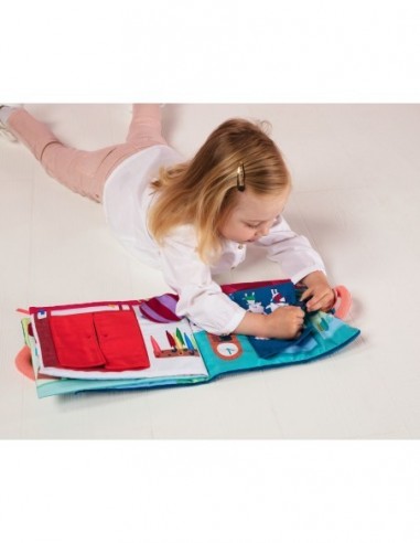 LIVRE TISSU LE LOUP ET 7 CHEVREAUX...