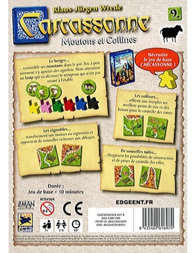 CARCASSONNE : EXTENSION 9 - MOUTONS &...