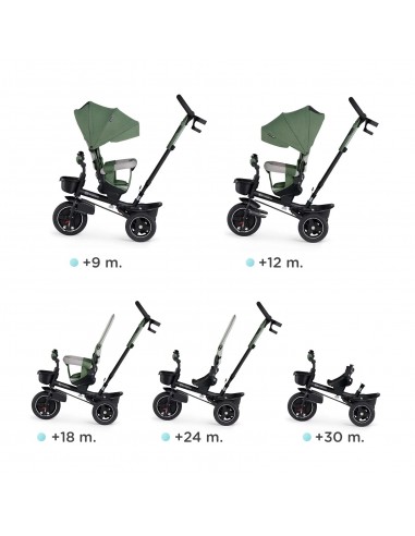TRICYCLE 5 EN 1 SPINSTEP PLIABLE VERT