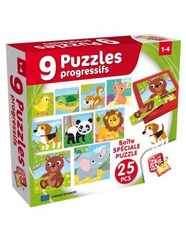 9 PUZZLES PROGRESSIFS - ZIG ZAG