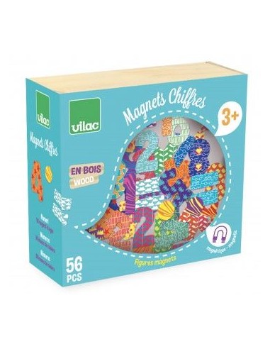CHIFFRES MAGNETIQUES EN BOIS 56 PCS -...