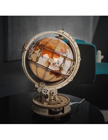 MAQUETTE GLOBE LUMINEUX ENGRENAGE
