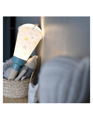 LAMPE NOMADE BLEUE CIEL E TOILE