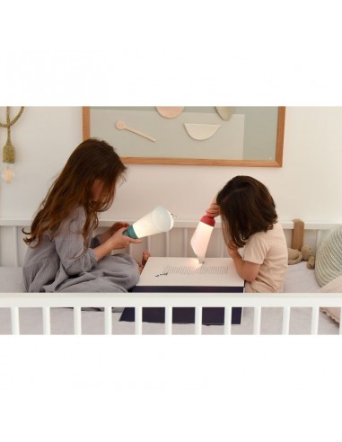 LAMPE NOMADE BLEUE CIEL E TOILE